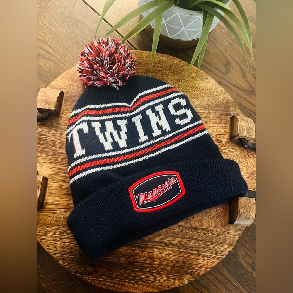 Minnesota Twins Knit Beanie - Navy and Red
